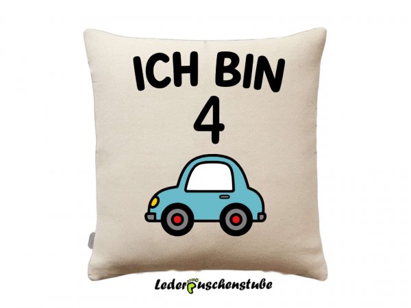 Plotterdatei Auto Geburtstag Zahl auf Kissen Beispiel